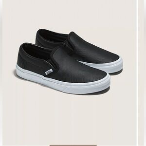 Vans Black Perforated Slip-On Sneakers. Excellent condition